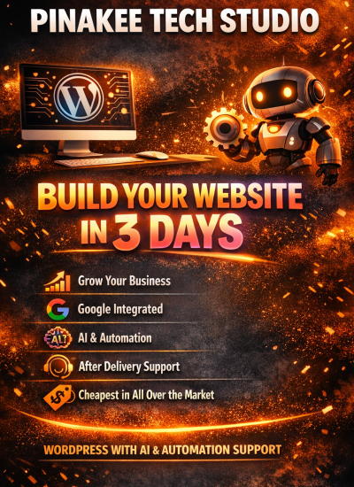 वेबसाइट बनाएं 3 दिनों में